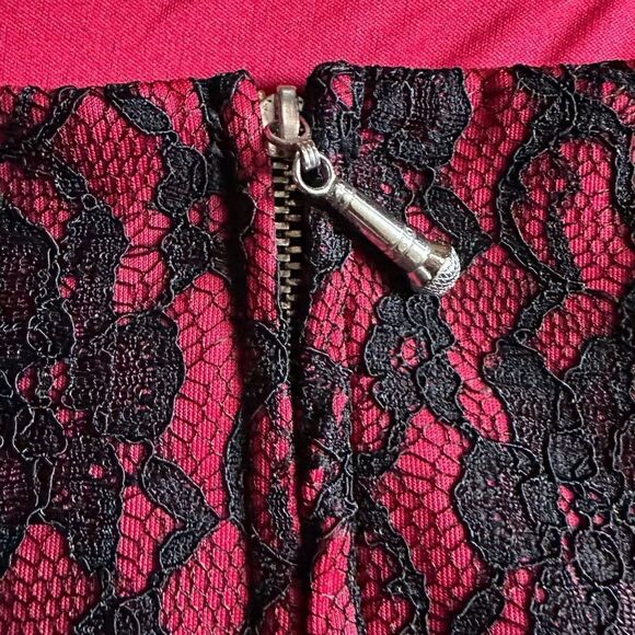 Torrid X Rebel Wilson Dress New Lace Black Red Womens Size 24 No Belt - Picture 5 of 11